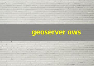 geoserver ows